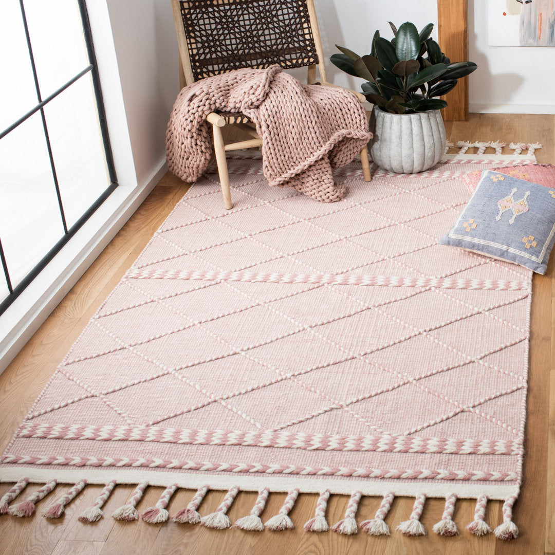 Casablanca Hand Loomed 80% Wool, 20% Cotton Geometric Rug Dakota Fields Rug Size: Rectangle 4' x 6'