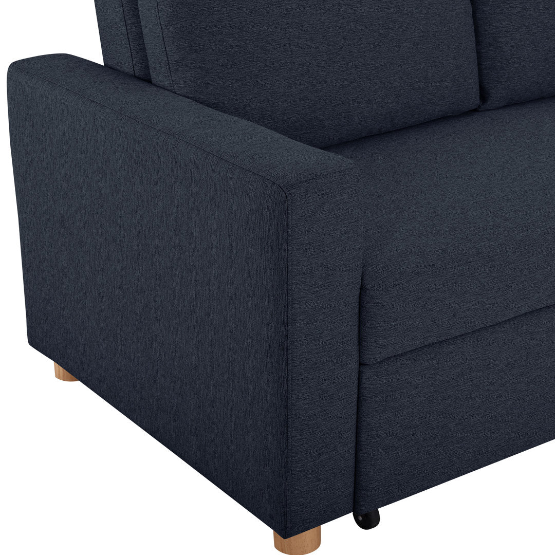 Serta Trinity Full Size Convertible Sleeper Sofa Serta Fabric: Navy Woven