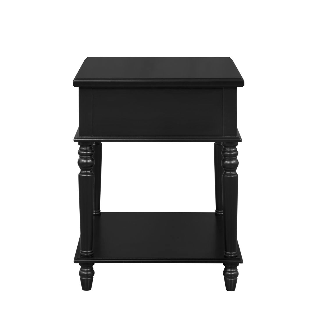 Birkley End Table with Storage Drawer Sand & Stable™ Color: Black