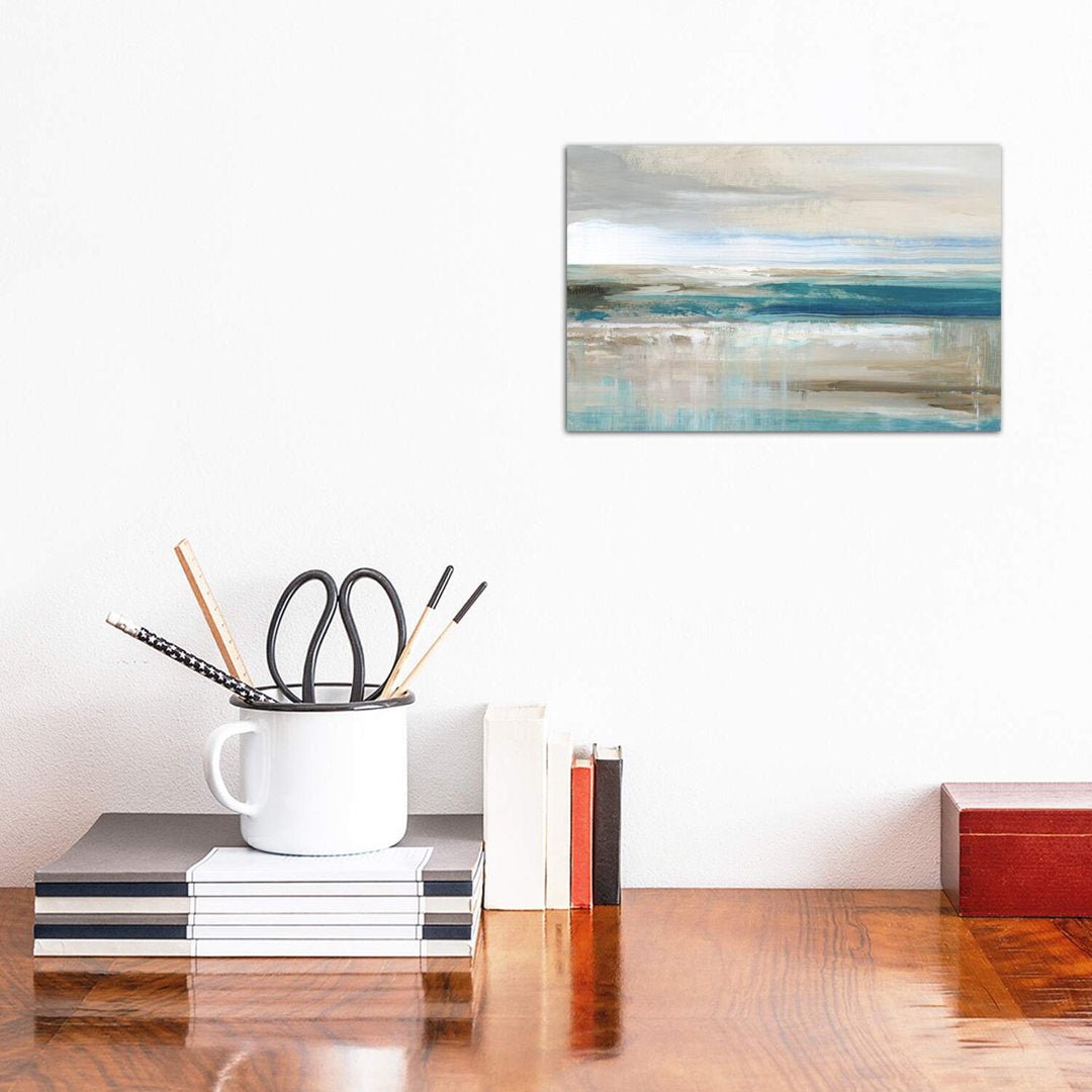 Abstract Sea ' - Floater Frame Print on Canvas East Urban Home Size: 8" H x 12" W x 0.75" D Format: Wrapped Canvas