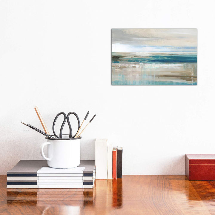 Abstract Sea ' - Floater Frame Print on Canvas East Urban Home Size: 8" H x 12" W x 0.75" D Format: Wrapped Canvas