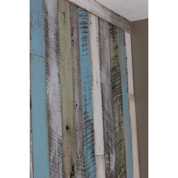 Random Width x Varying Length Barnwood Wall Paneling Vintage Timbers Color: Coastal