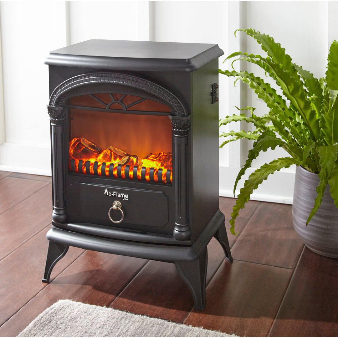 Hamilton Electric Stove e-Flame USA Finish: Matte Black
