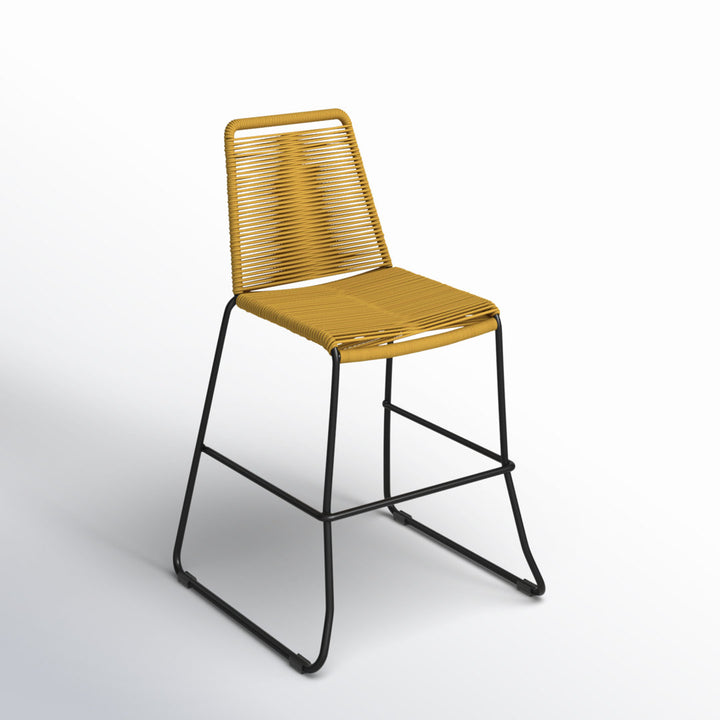Huron Patio Bar Stool AllModern Color: Curry Yellow Performance Seat Height: Counter Stool (26" Seat Height)