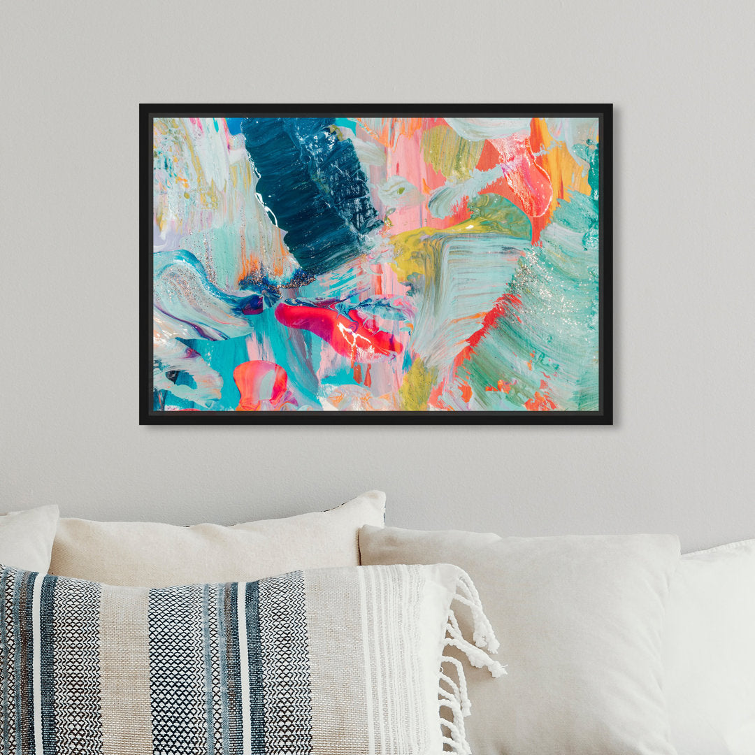 Abstract That Love Feeling - Graphic Art on Canvas Oliver Gal Prints Size: 10" H x 15" W Format: Black Framed Canvas
