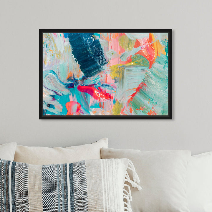 Abstract That Love Feeling - Graphic Art on Canvas Oliver Gal Prints Size: 10" H x 15" W Format: Black Framed Canvas