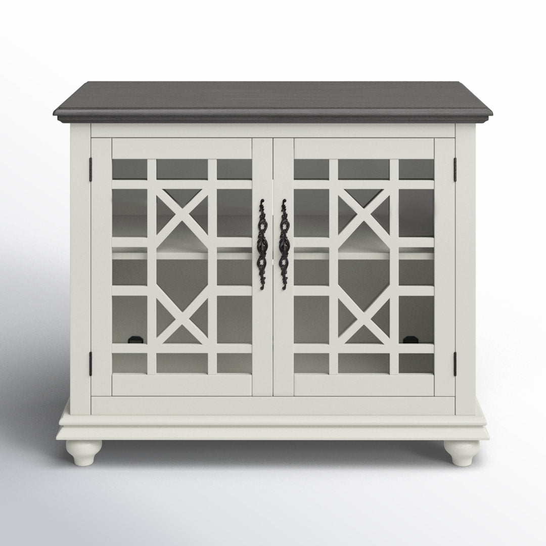 Ahmara 2 - Door Accent Cabinet Three Posts™ Color: Gray/White