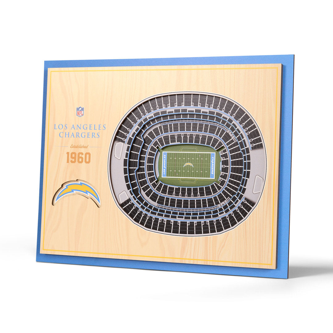 NFL 5-Layer Stadiumview Wall Art YouTheFan Color: Teal NFL Team: Los Angeles Chargers