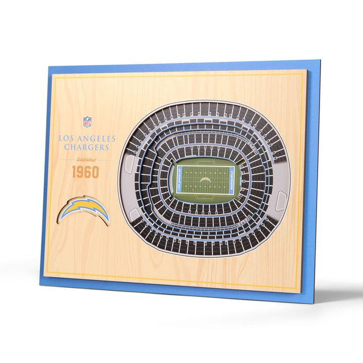 NFL 5-Layer Stadiumview Wall Art YouTheFan Color: Teal NFL Team: Los Angeles Chargers