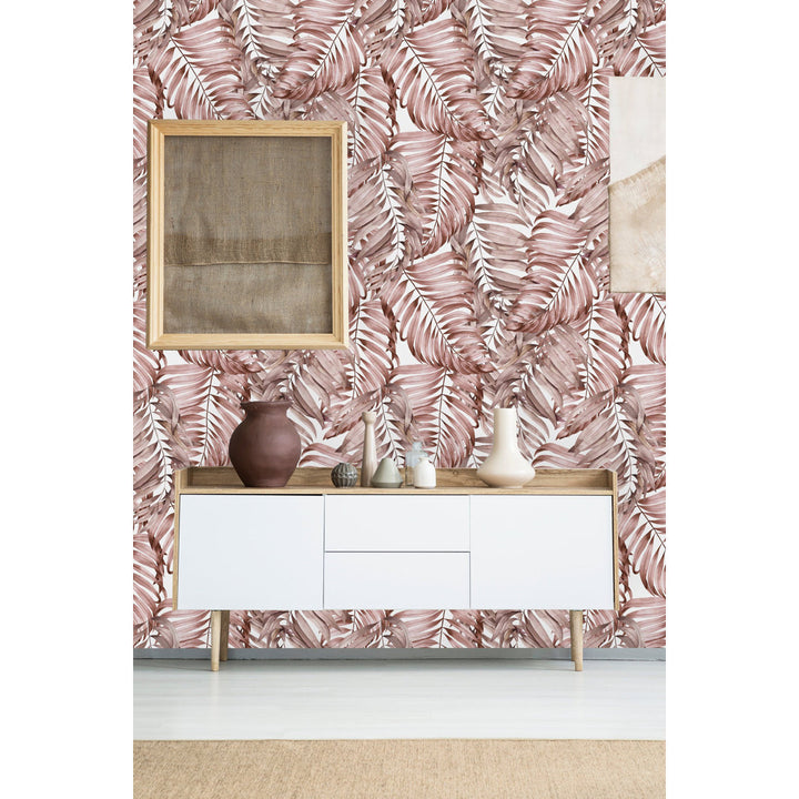 Palm Leaves Paintable Wall Mural UniQstiQ Size: 25" W x 50" L