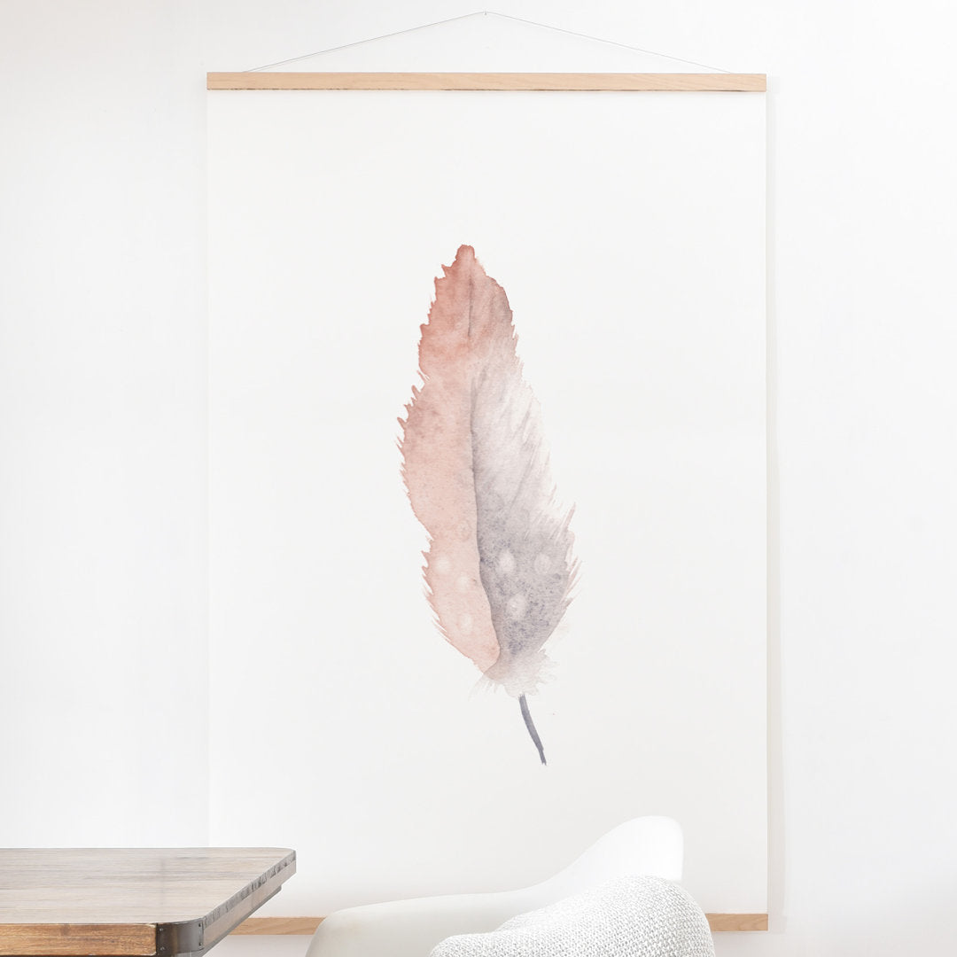 Wonder Forest Freedom Feather - Graphic Art Print East Urban Home Size: 20" H x 20" W x 0.5" D Format: Paper