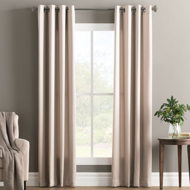 Wayfair Basics Room Darkening Grommet Curtain Panel Wayfair Basics® Curtain Color: Stone Size per Panel: 54" W x 54" L