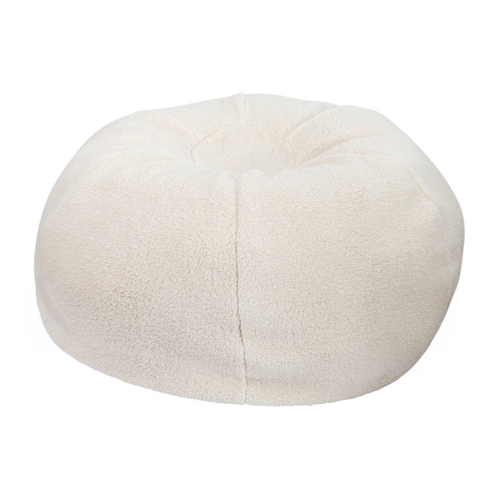 Classic Refillable Cotton Bean Bag Chair Mack & Milo™ Size: Large Body Fabric: Natural Sherpa Cotton Twill