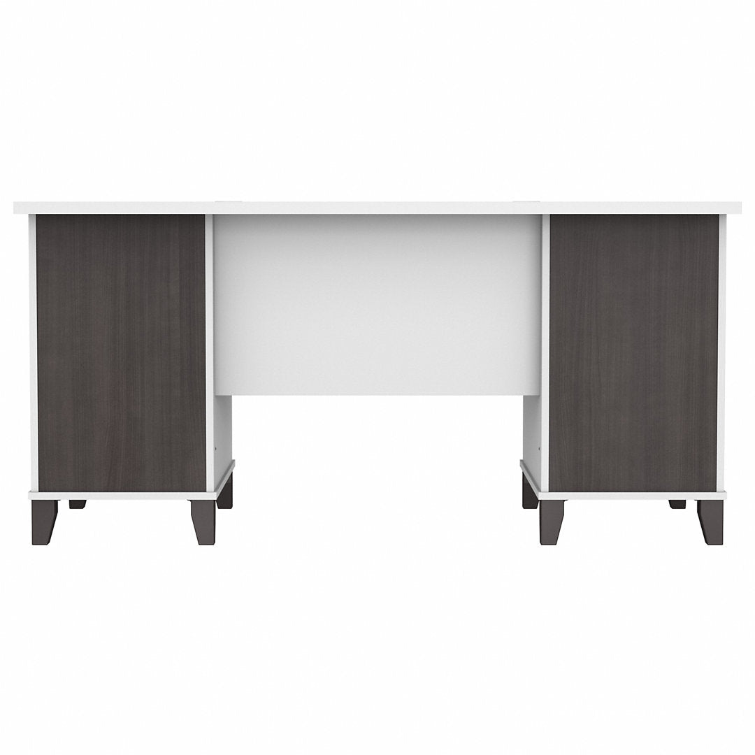 Magomed Executive Desk Gracie Oaks Color: Storm Gray/White