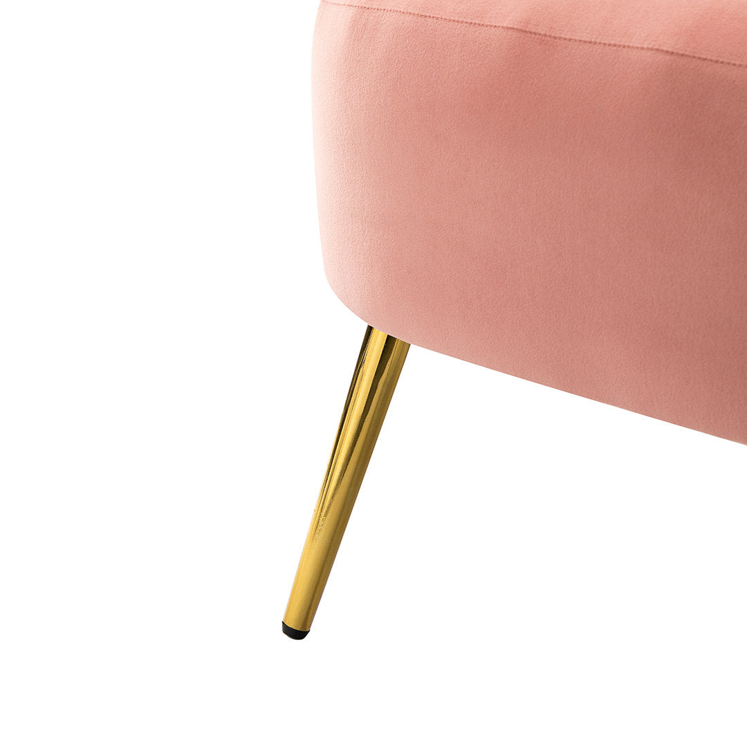 31'' Wide Barrel Chair (Set of 2) Everly Quinn Upholstery Color: Pink Velvet