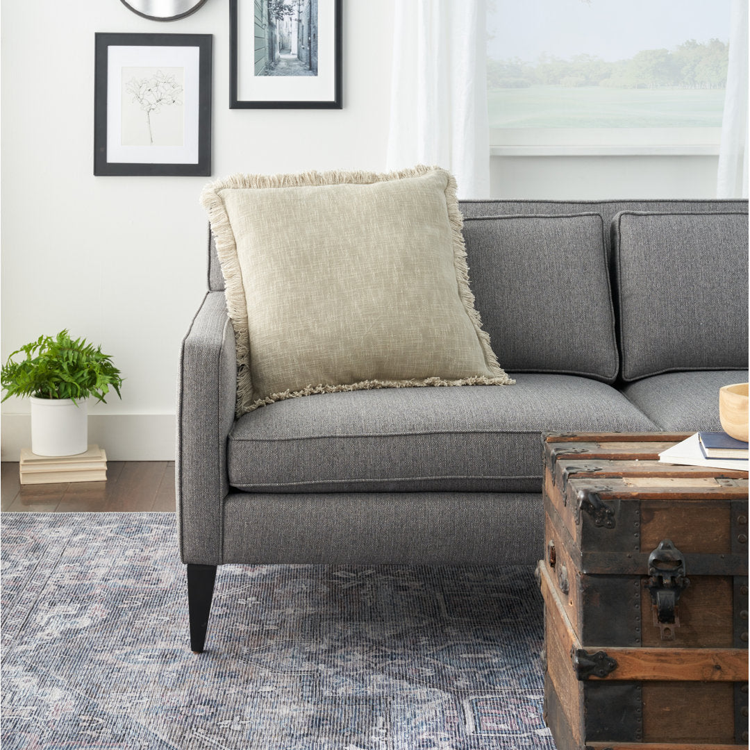Square Cotton Pillow Cover & Insert Nicole Curtis Color: Taupe