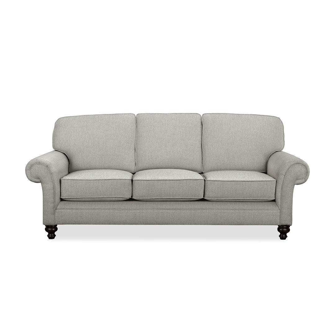 Gaige 88" Rolled Arm Sofa with Reversible Cushions Wayfair Custom Upholstery™ Fabric: Bevin Natural Linen Blend