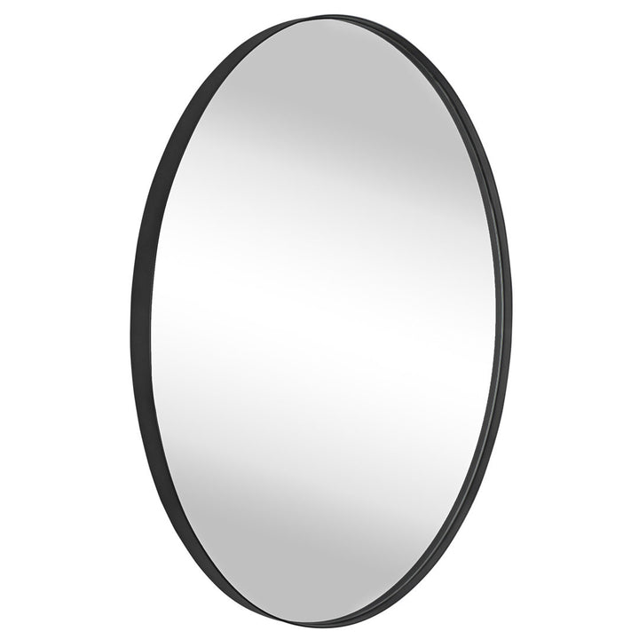 Javell Bathroom Mirror Ebern Designs Size: 36" x 24" Finish: Matte Black