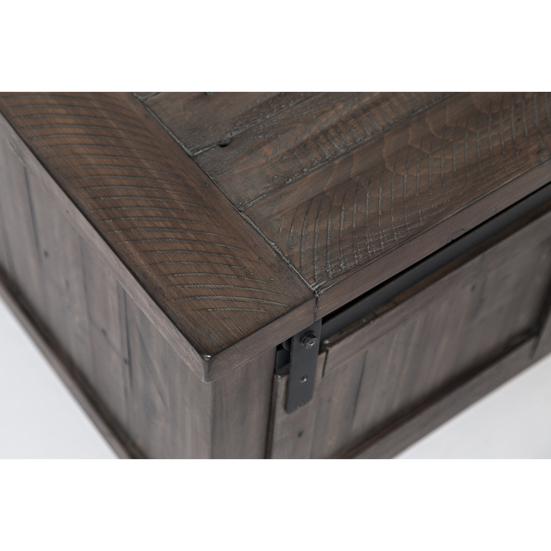 Solid Wood Coffee Table with Storage Sand & Stable™ Table Base Color: Brown