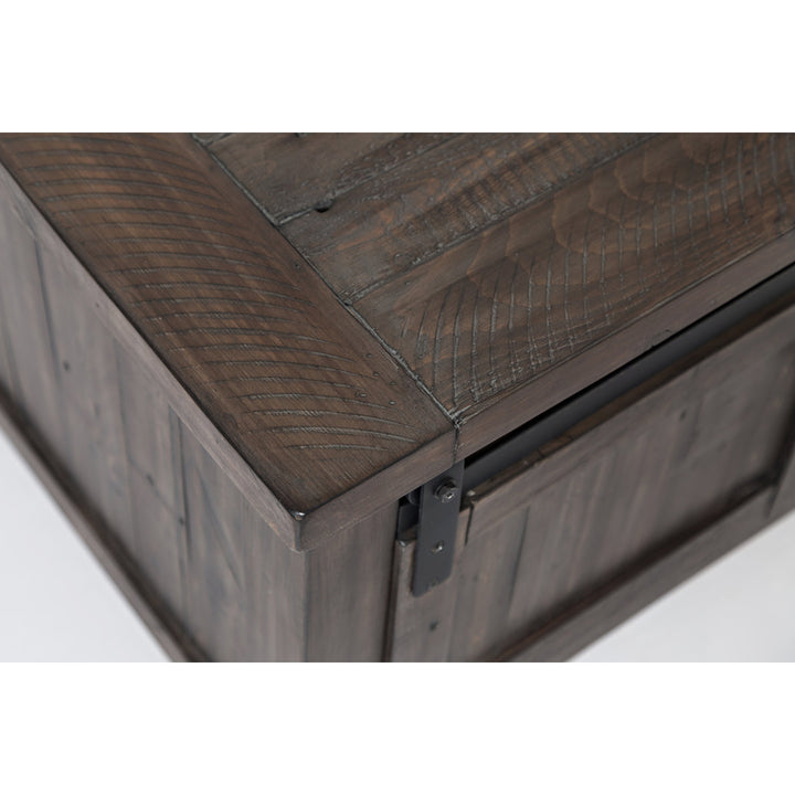 Solid Wood Coffee Table with Storage Sand & Stable™ Table Base Color: Brown