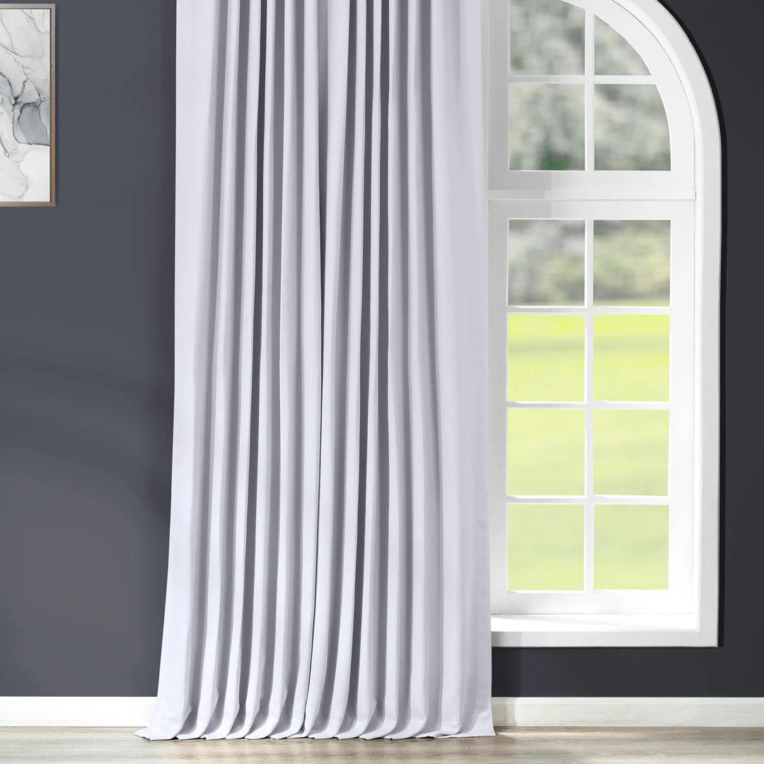 Aldreda Extra Wide Solid Rod Pocket Room Darkening Curtains - Single Panel Drapes Alcott Hill® Curtain Color: Fog Gray Size per Panel: 100" W x 84" L