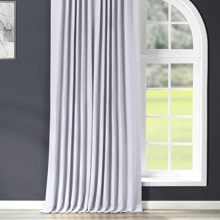 Aldreda Extra Wide Solid Rod Pocket Room Darkening Curtains - Single Panel Drapes Alcott Hill® Curtain Color: Fog Gray Size per Panel: 100" W x 84" L