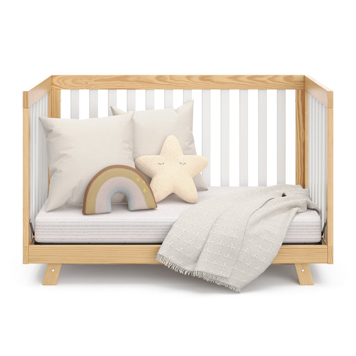 Beckett 3-in-1 Convertible Crib Storkcraft Color: Natural/White Pieces Included: Crib