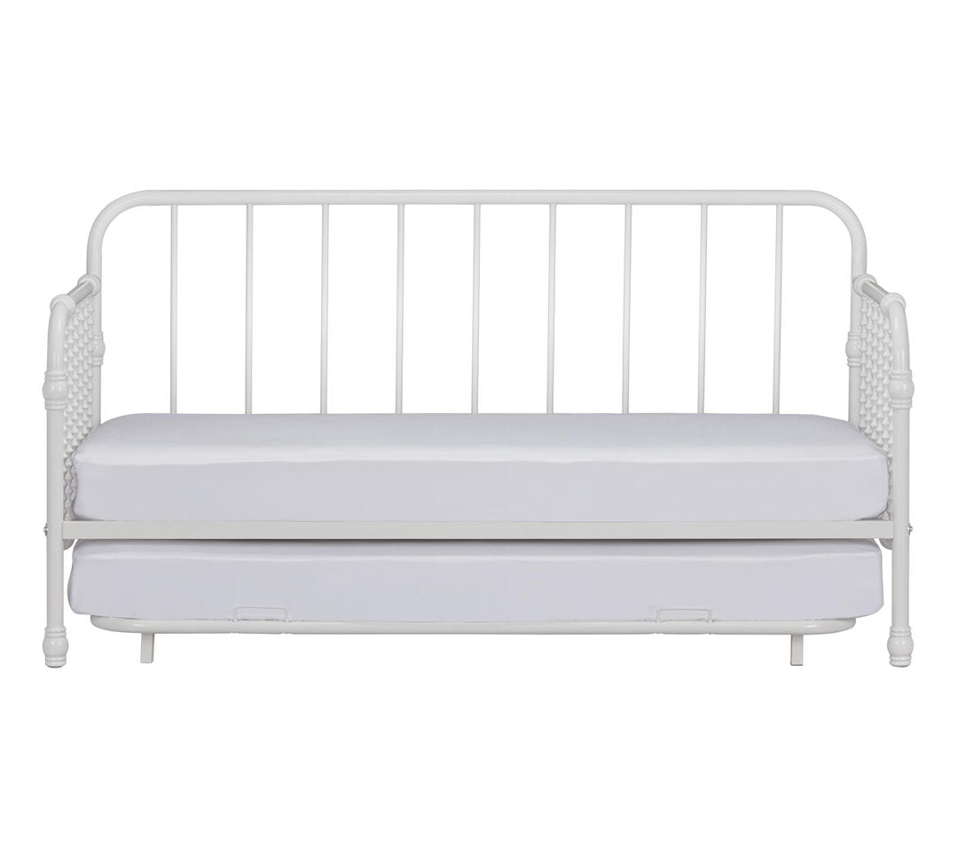 Monarch Hill Wren Twin Metal Daybed with Trundle Little Seeds Color: White