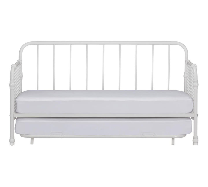 Monarch Hill Wren Twin Metal Daybed with Trundle Little Seeds Color: White
