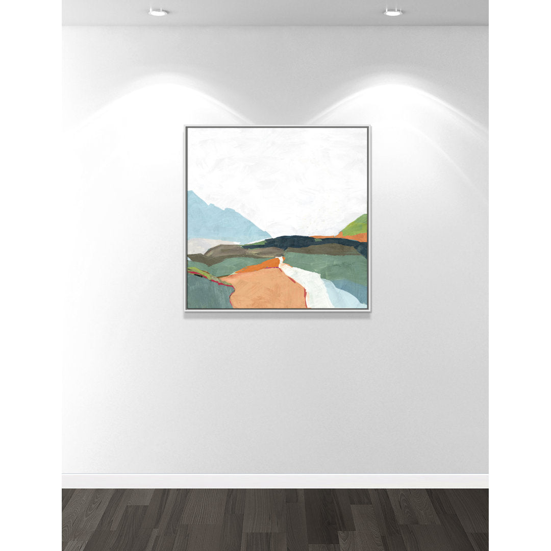 April Morning - Floater Frame Painting on Canvas Joss & Main Size: 37.5" H x 37.5" W x 2" D Format: White