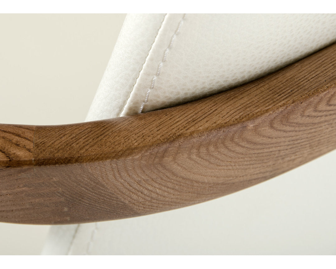 Downham Solid Wood Upholstered Arm Chair in Cream AllModern