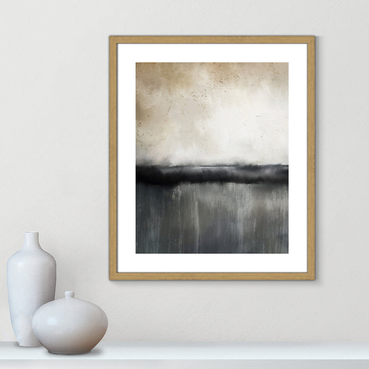 Sunset by Kimberly Allen Print Joss & Main Size: 25.5" H x 21.5" W x 0.75" D Format: Beige Wood Framed Paper