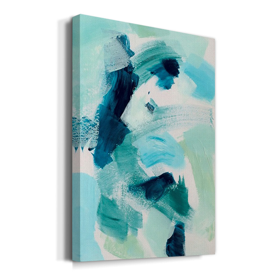 Teal Composition I - Wrapped Canvas Print Wade Logan® Size: 36" H x 24" W x 1.5" D