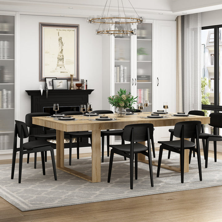 Rectangular Wood Grain Dining Table Latitude Run®
