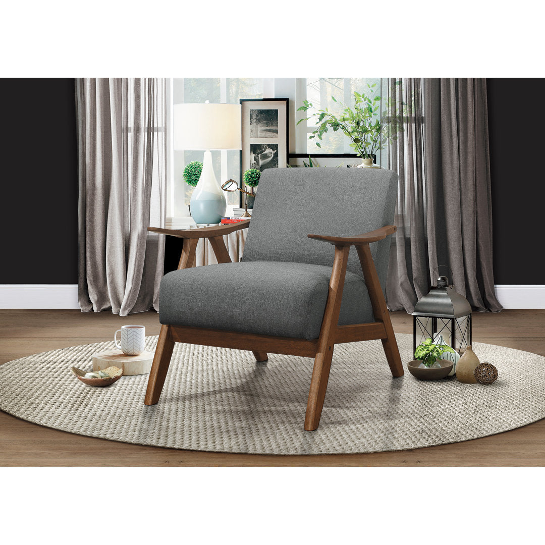 Hofstetter 72.39Cm Wide Polyester Armchair George Oliver Fabric: Gray Linen