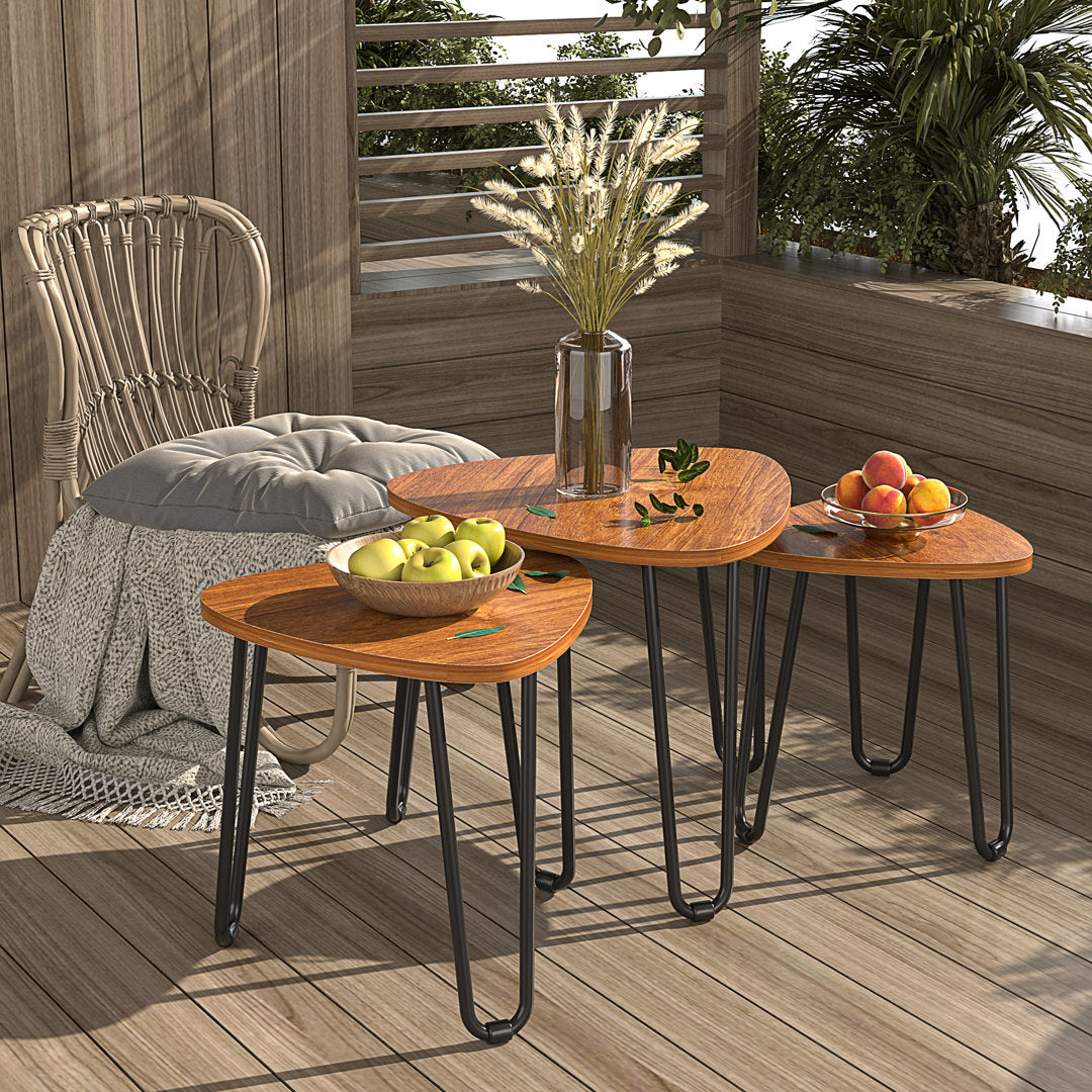 Summerall Nesting Coffee Tables, End Tables Set, Small Stacking Side Tables for Living Room Bedroom (Set of 3) Union Rustic
