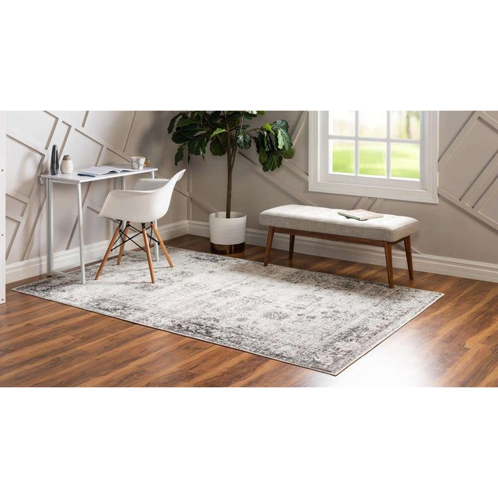 Brandt Floral Gray Area Rug Mistana™ Rug Size: Rectangle 4'1" x 6'1"