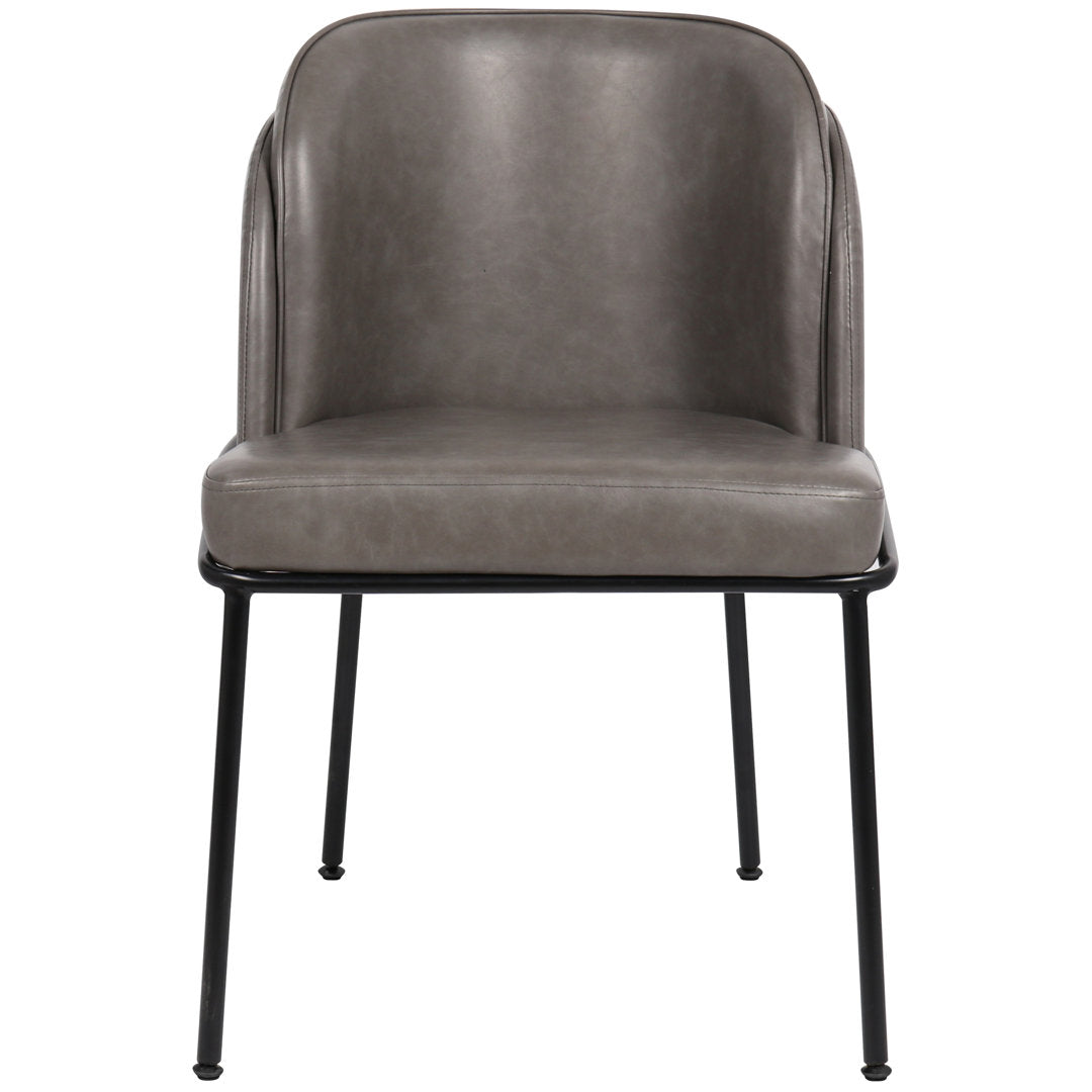Philpott Faux Leather Dining Chair, Set Of 2 (Set of 2) Trent Austin Design® Upholstery Color: Gray