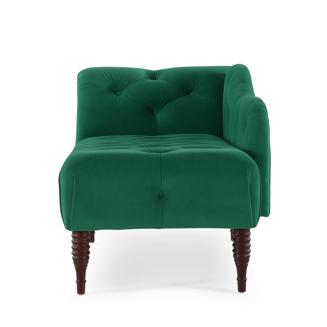 Kannon Tufted Right-Arm Chaise Lounge Willa Arlo™ Interiors Fabric: Velvet Ultramarine Green