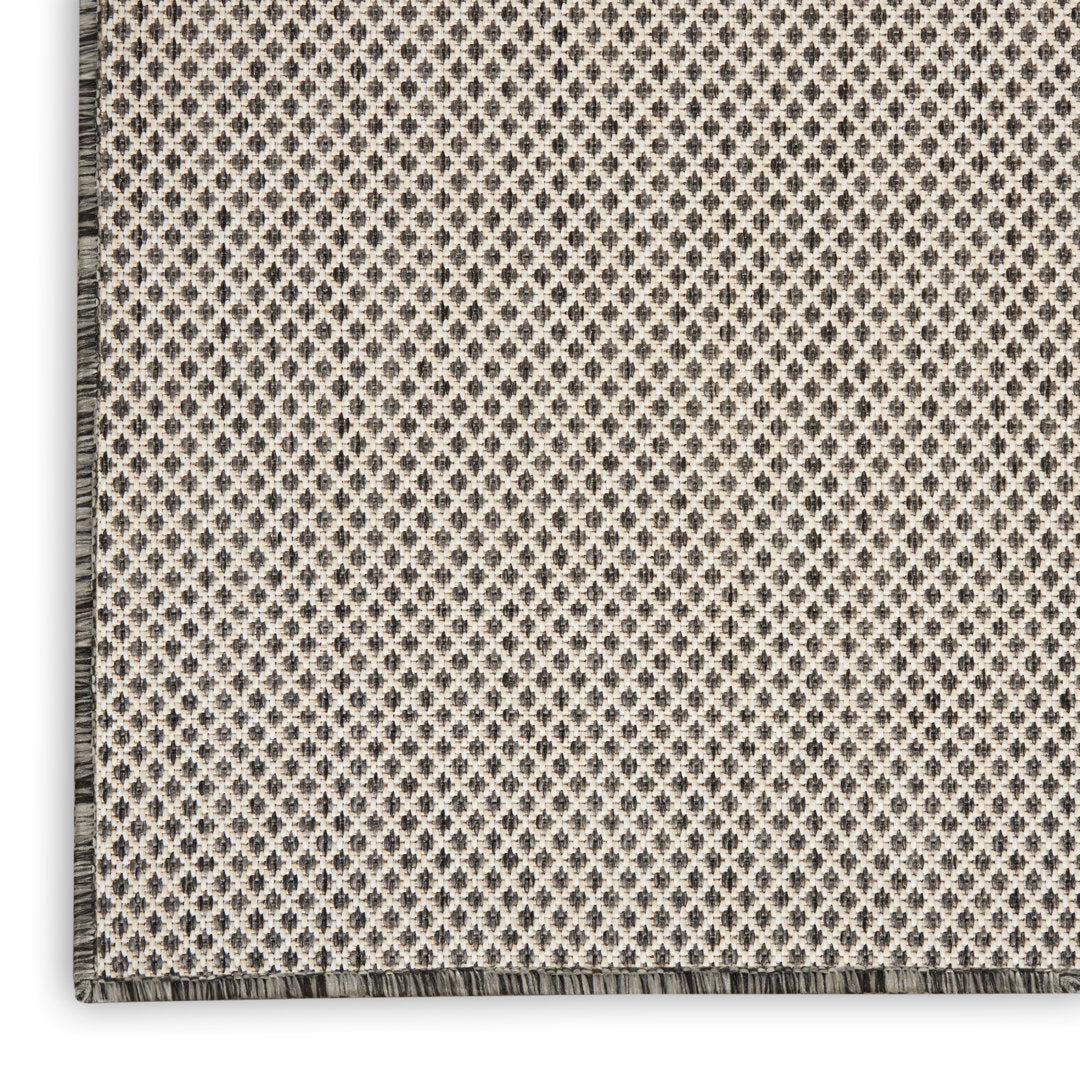 Leia Ivory/Charcoal Gray Indoor / Outdoor Area Rug Sand & Stable™ Rug Size: Square 5'