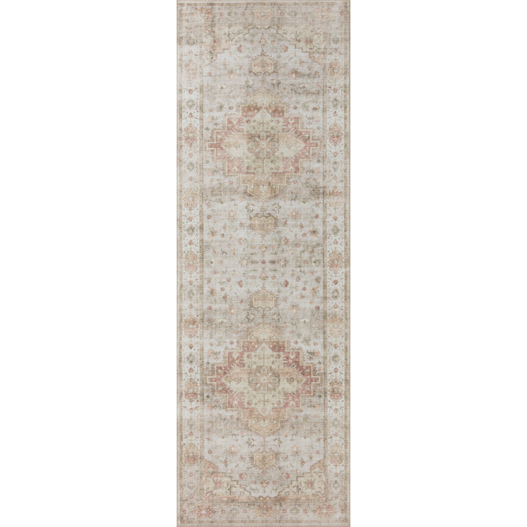 Jujhar Oriental Sage Area Rug Bungalow Rose Rug Size: Round 7'6"