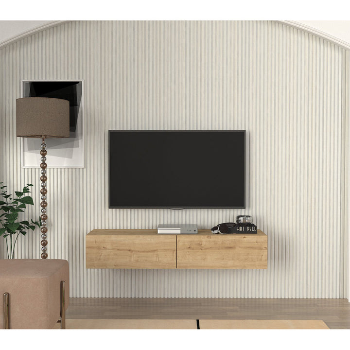 Dashay 53.15'' W Floating Storage Credenza Ebern Designs Color: Sapphire