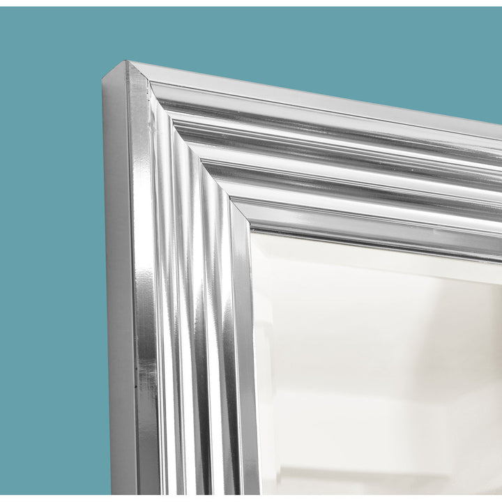 Veasley Leaning Accent Mirror Orren Ellis Finish: Chrome