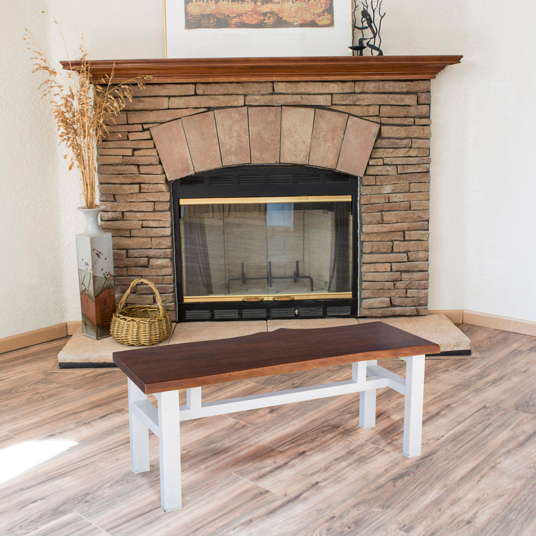 Acacia Live Edge 46 Inch Bench - White Loon Peak®
