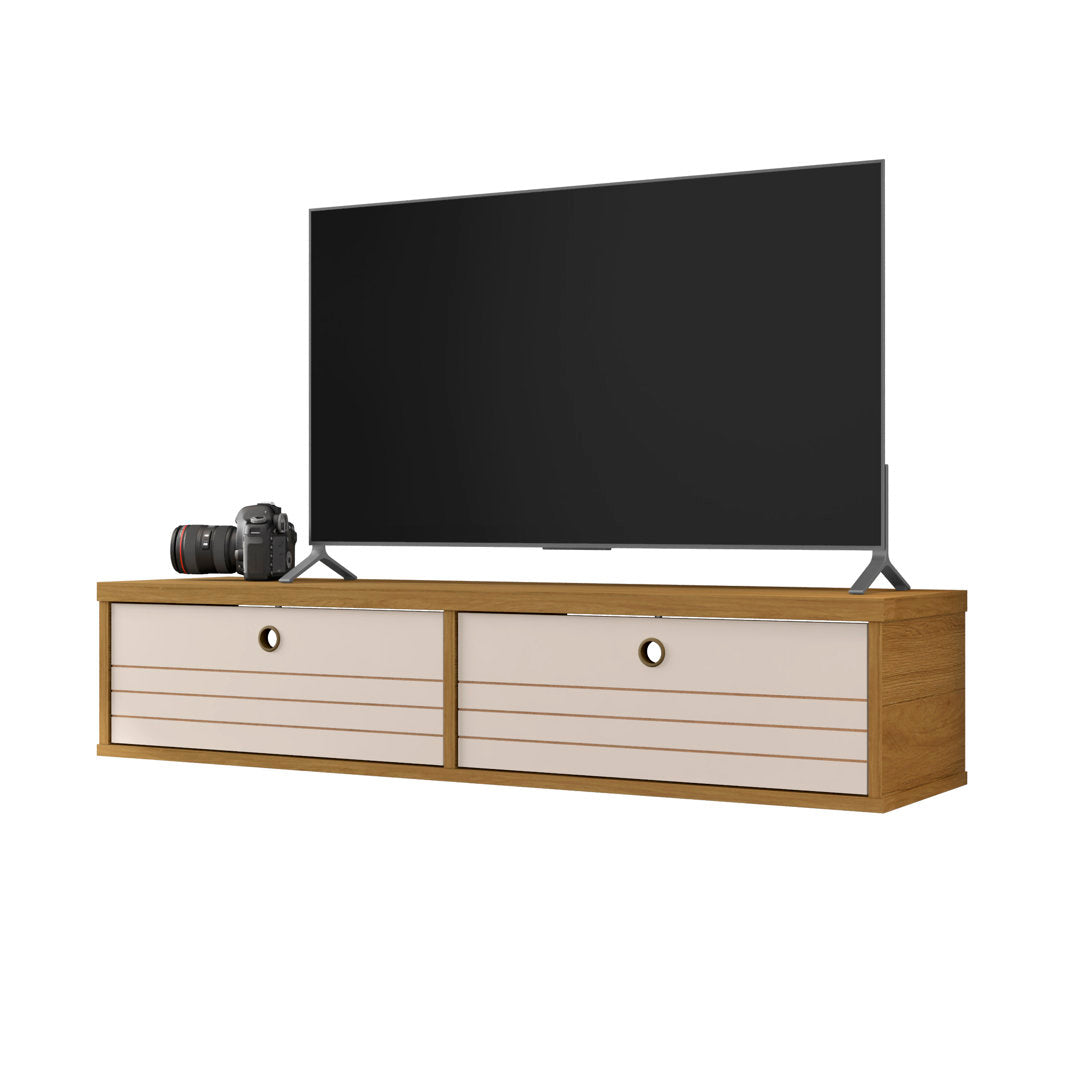 Darryl Floating TV Stand for TVs up to 48" Zipcode Design™ Color: Cinnamon/Off White