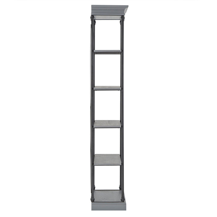Kyler 84.25" H x 33" W Etagere Bookcase Greyleigh™ Color: Gray