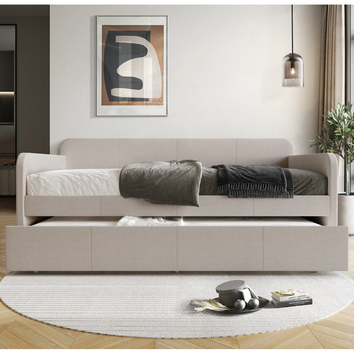 Aysun Upholstered Twin Daybed With Trundle Wade Logan®