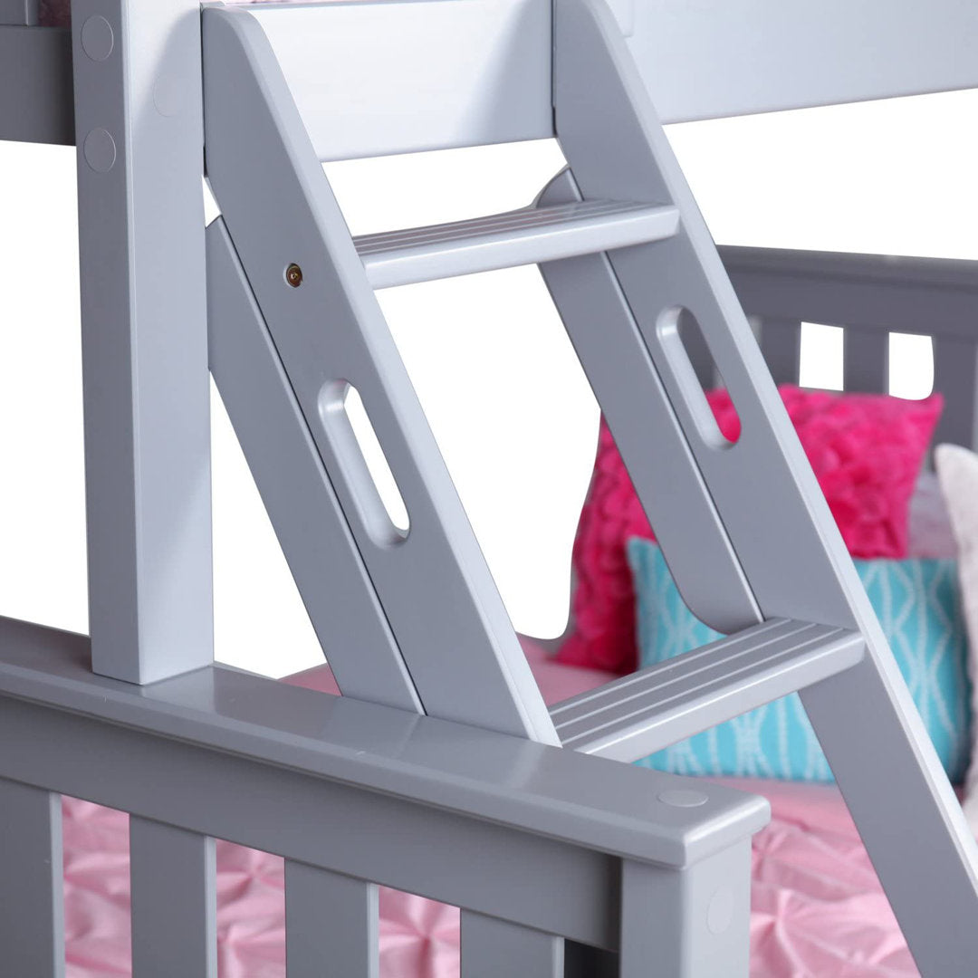 Bolles Solid Wood Standard Bunk Bed with Trundle Harriet Bee Bed Frame Color: Gray Size: Twin over Full