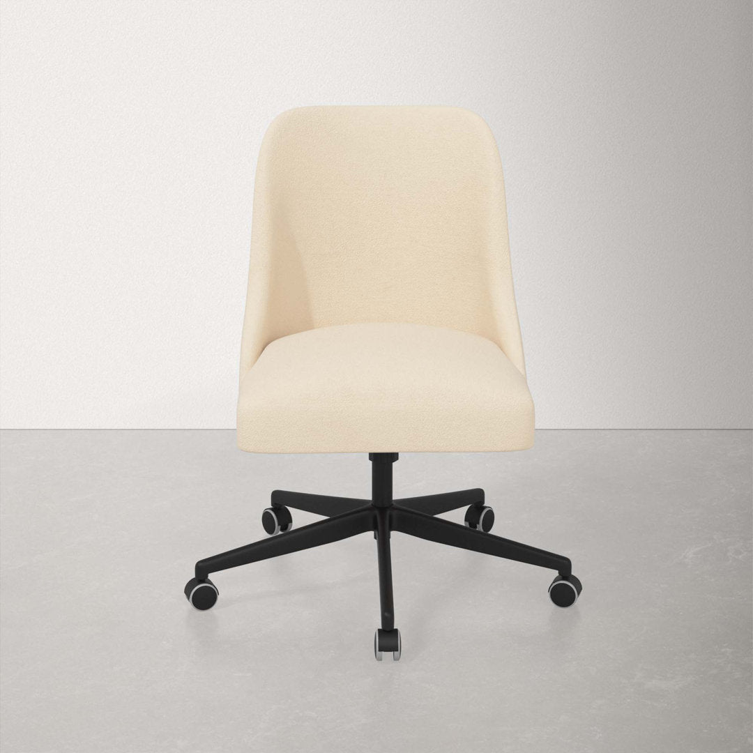 Acosta Task Chair AllModern Upholstery Color: Classic Pearl Performance Velvet