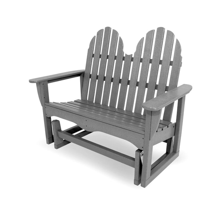 Classic Adirondack 48" Glider POLYWOOD® Frame Color: Slate Gray